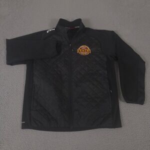 CCM Jacket Mens XL Black Team Quilted Tactical Degree 100 Seasons Pride Of Ice